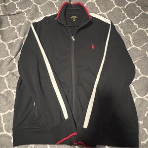 Polo Ralph Lauren Black Jacket with Yellow Logo